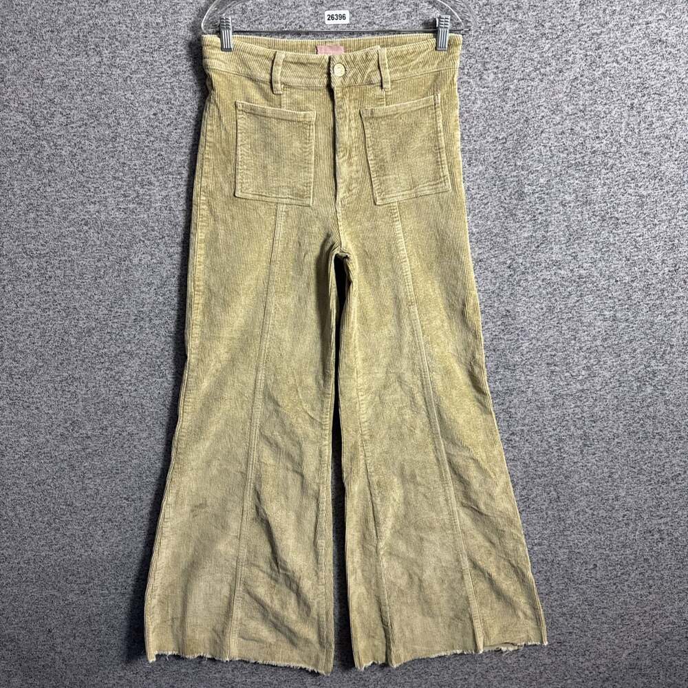 Show Me Your MuMu Women's 31 Brown Corduroy Ashbury Wide Leg Jeans